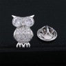 Брошь Сова кристалл