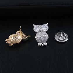 Брошь Сова кристалл