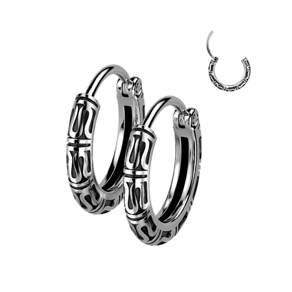 Сережки кільця із сталі Spikes SE4279 lan-2947