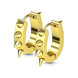 Серьги кольца из стали Spikes Шипы SSE-026