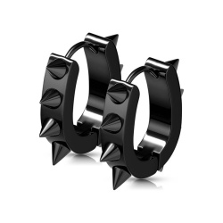 Серьги кольца из стали Spikes Шипы SSE-026