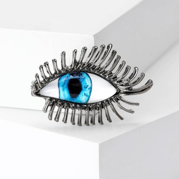 Брошь Женский голубой глаз lan-3048