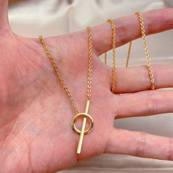 Кулон с цепочкой Gently золотистого цвета