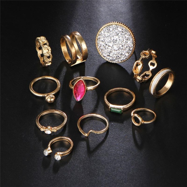 Кольца на фаланги пальцев Multicolour (набор 12 штук)