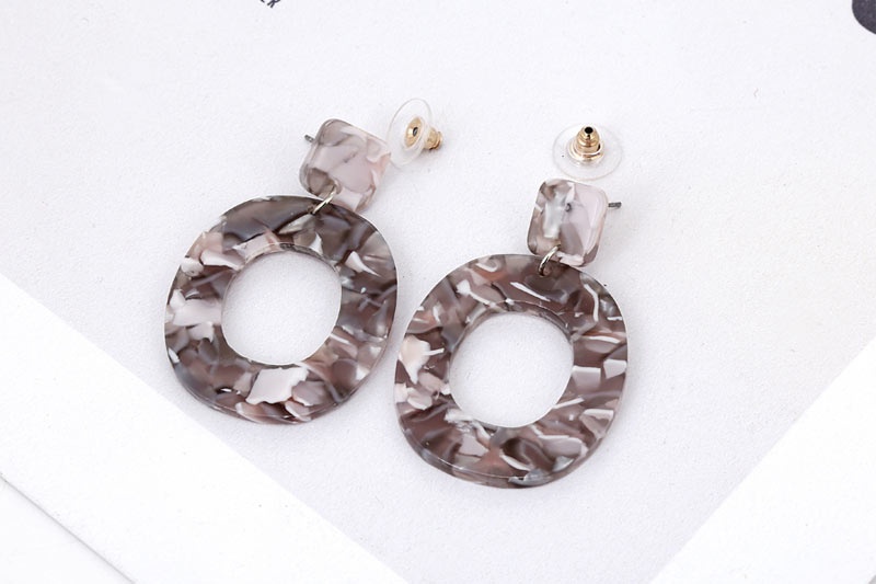 Серьги подвески перламутровое Кольцо