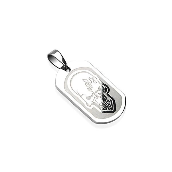 Кулон із сталі Spikes з черепом lan-3223