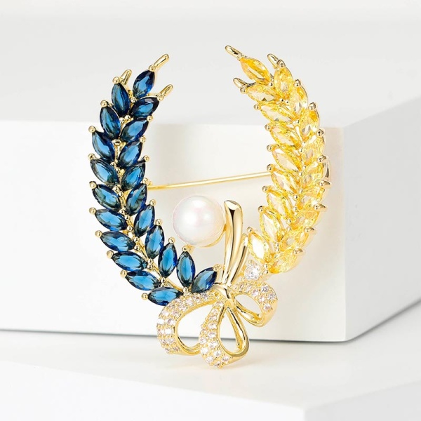 Брошь колосок пшеницы Крылья lan-2949