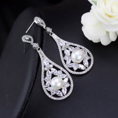 Свадебные серьги Жемчужина