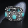 Браслет на гумці Бохо з бірюзою