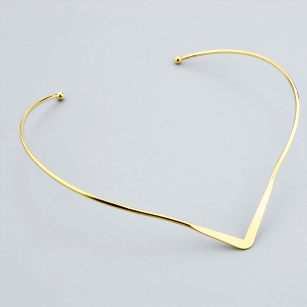 Колье V дизайн металлическое