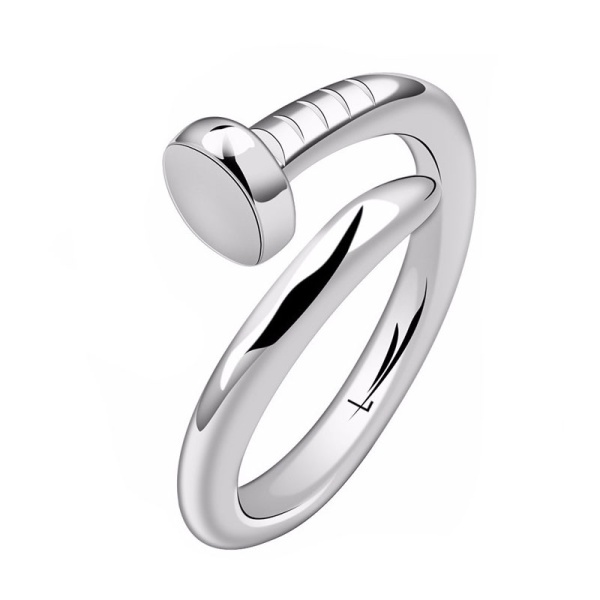 Кольцо Гвоздь посеребренное