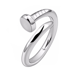 Кольцо Гвоздь посеребренное