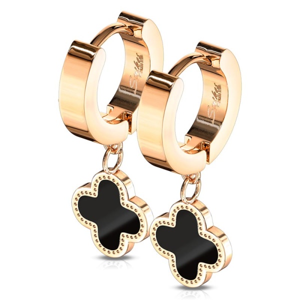 Серьги подвески из стали Клевер SE3654-ST