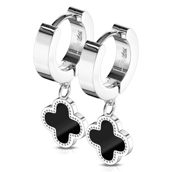 Серьги подвески из стали Клевер SE3654-ST
