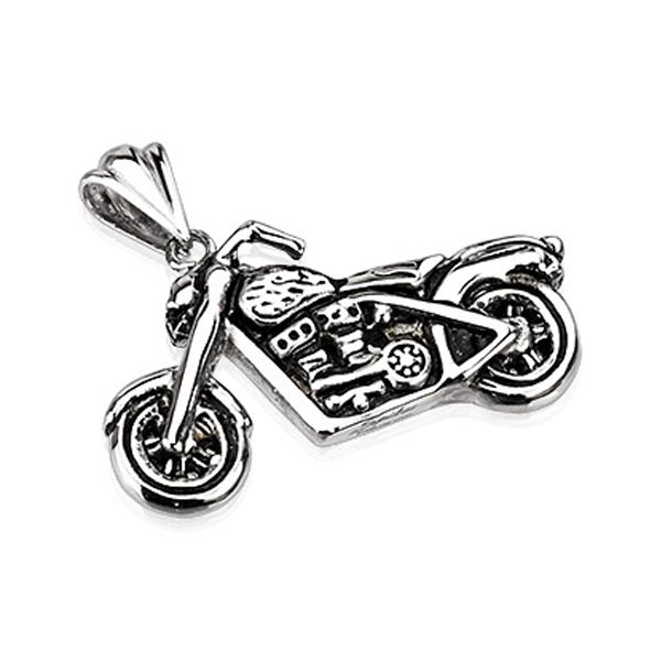 Кулон із сталі Spikes Мотоцикл SSPH-2390
