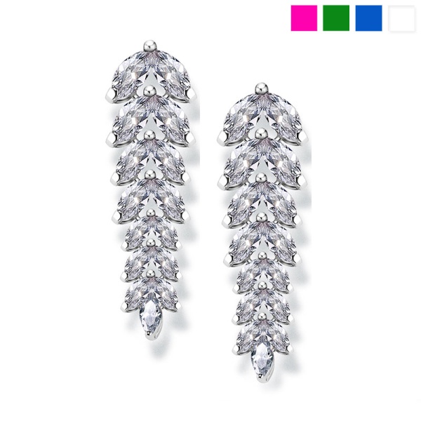 Серьги с камнями Маркиза