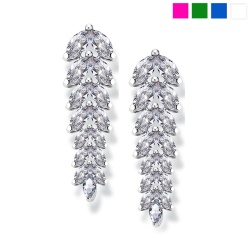 Серьги с камнями Маркиза