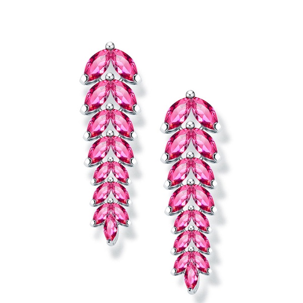 Серьги с камнями Маркиза