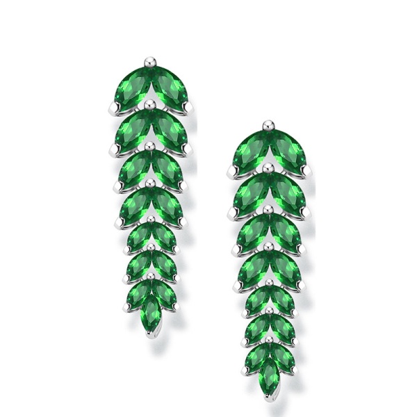 Серьги с камнями Маркиза