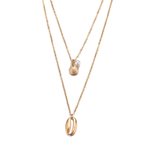 Подвійний ланцюжок на шию з черепашкою