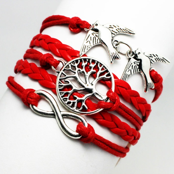 Браслет женский кожаный Birds