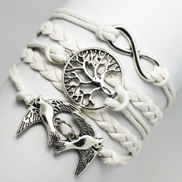 Браслет женский кожаный Birds