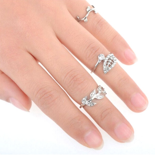 Кольца на фаланги пальцев набор Веточки