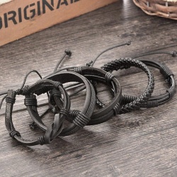 Кожаный набор браслетов lan – 2497 набор из 5 шт