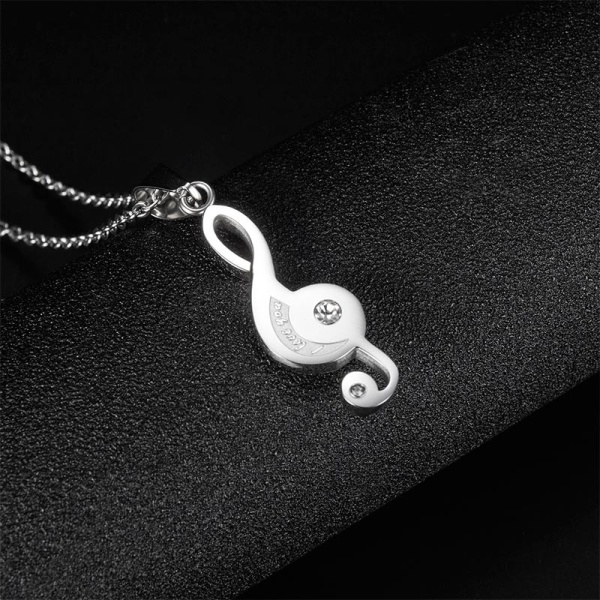 Парный кулон из стали Музыкальная нота