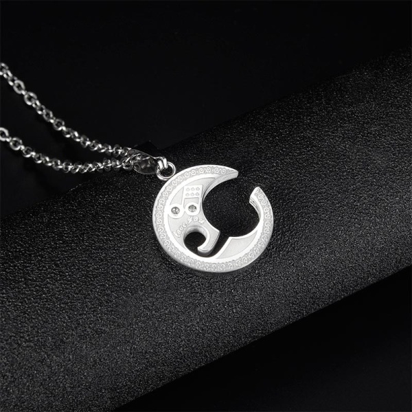 Парный кулон из стали Музыкальная нота