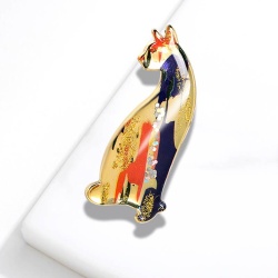 Брошка кольорова Кішка