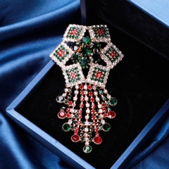 Брошь цветок орнамент водопад lan-2853