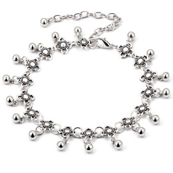 Браслет на ногу Vintage сріблястого кольору