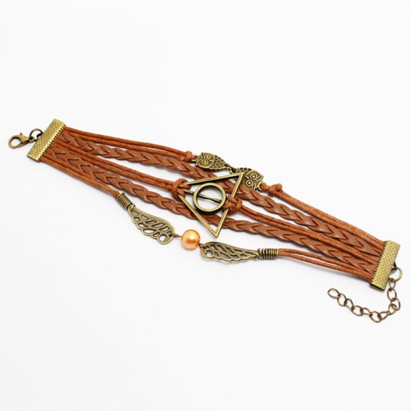 Кожаный браслет Сова