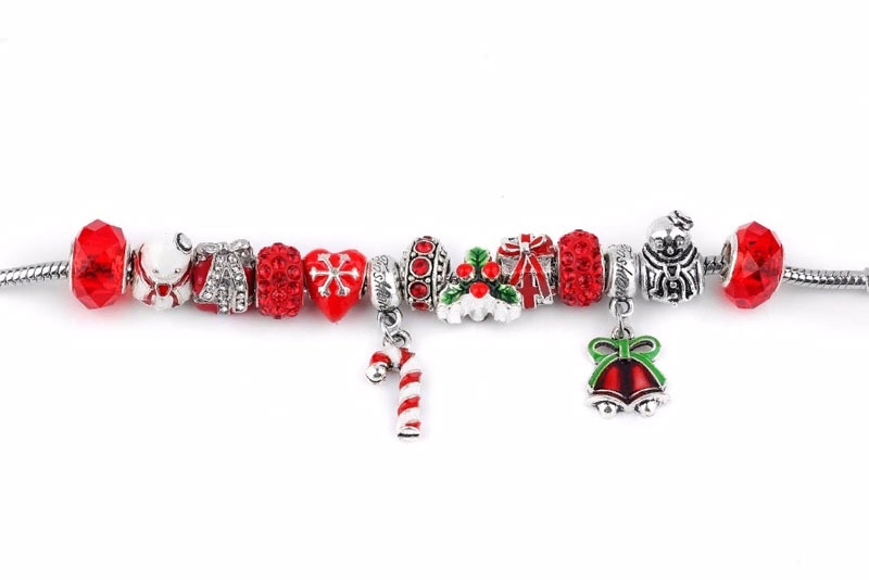 Браслет у стилі Пандора Сніговик