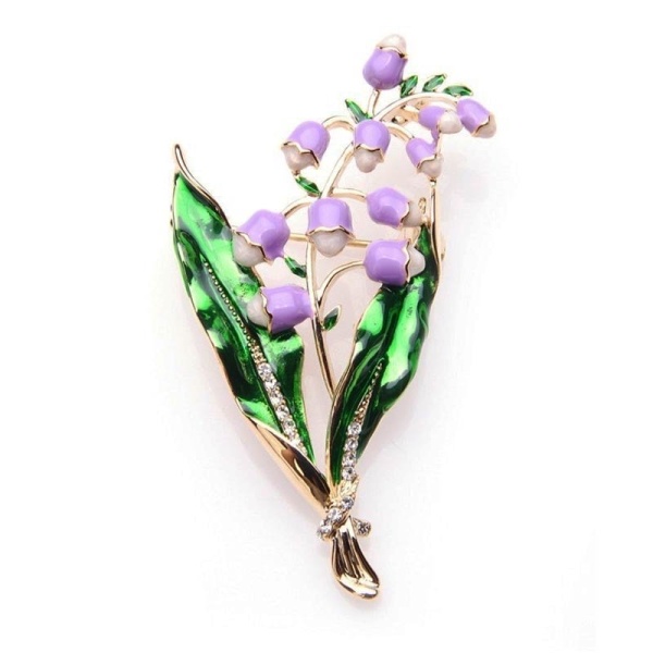 Брошь лесной Ландыш