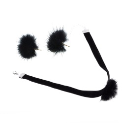 Чокер и серьги с мехом норки lan-1702