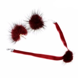 Чокер и серьги с мехом норки lan-1702