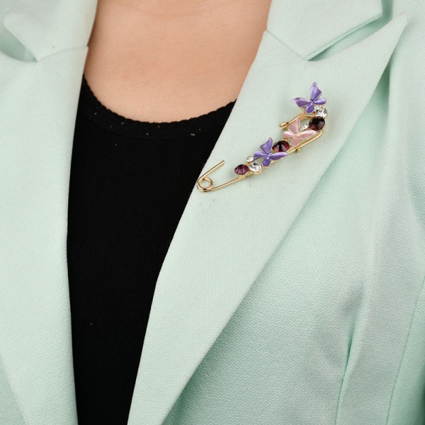 Брошь Булавка три бабочки