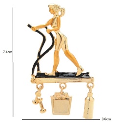 Брошка спортивна фітнес дівчина