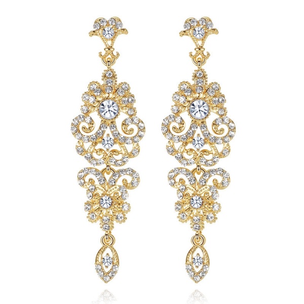 Вечірні сережки з камінням Lale