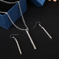 Набор украшений Стиль посеребренный: кулон, серьги