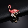 Брошка рожева Фламінго
