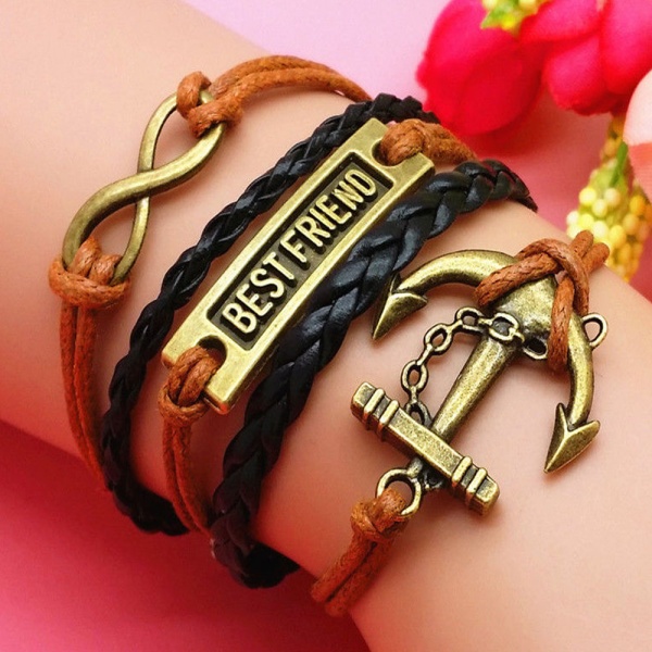 Шкіряний браслет Best friend