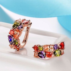 Набор украшений Multicolor Zircon: кулон, серьги, кольцо