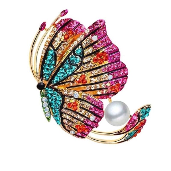 Брошь Бабочка изыск кристалл