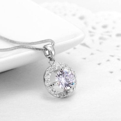 Набор украшений Круг кристалл: кулон и серьги