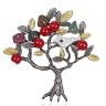 Брошка з натуральним камінням Дерево