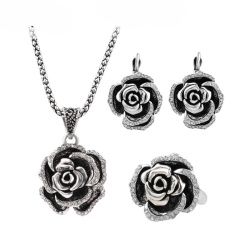 Набор украшений Роза Винтаж: кулон, серьги, кольцо lan-3099