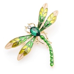 Брошь стрекоза Кристалл